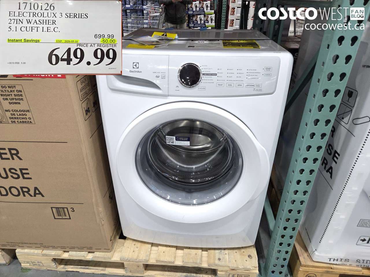 ELECTROLUX 3 SERIES 27IN WASHER 5.1 CUFT I.E.C.