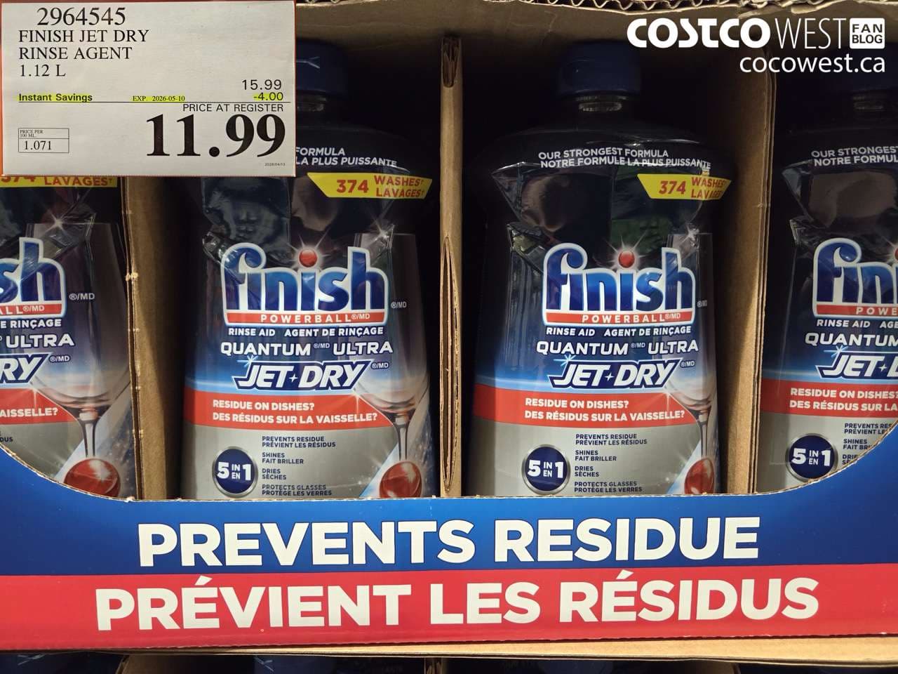 finish jet dry rinse agent 112 l