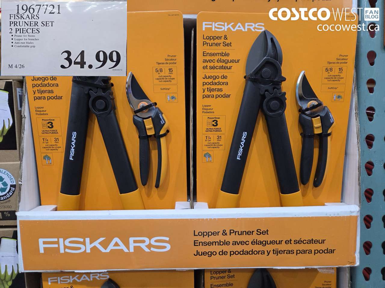 fiskars pruner set 2 pieces