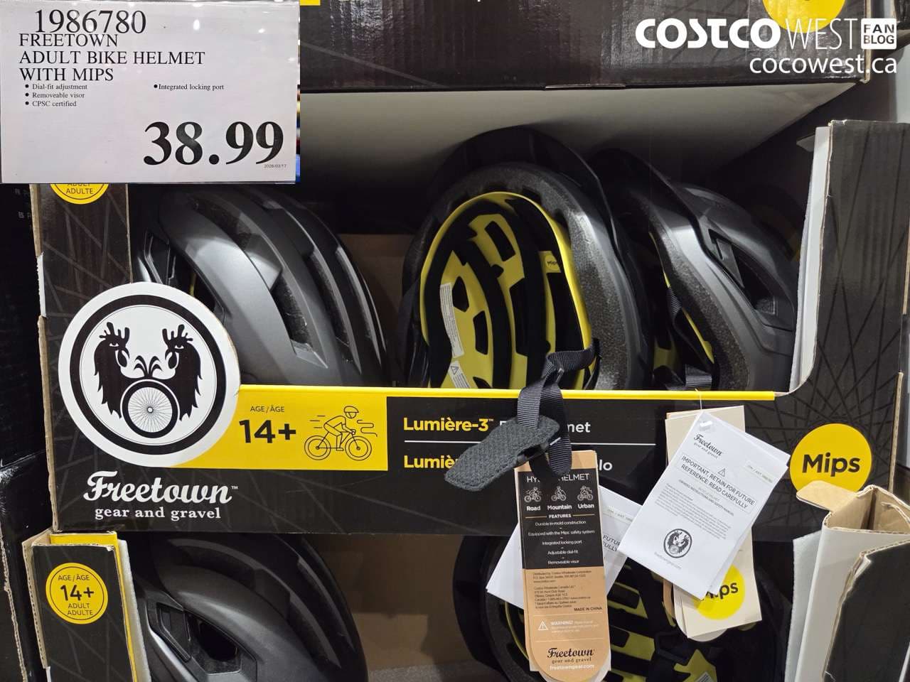 FREETOWN ADULT BIKE HELMET WITH MIPS