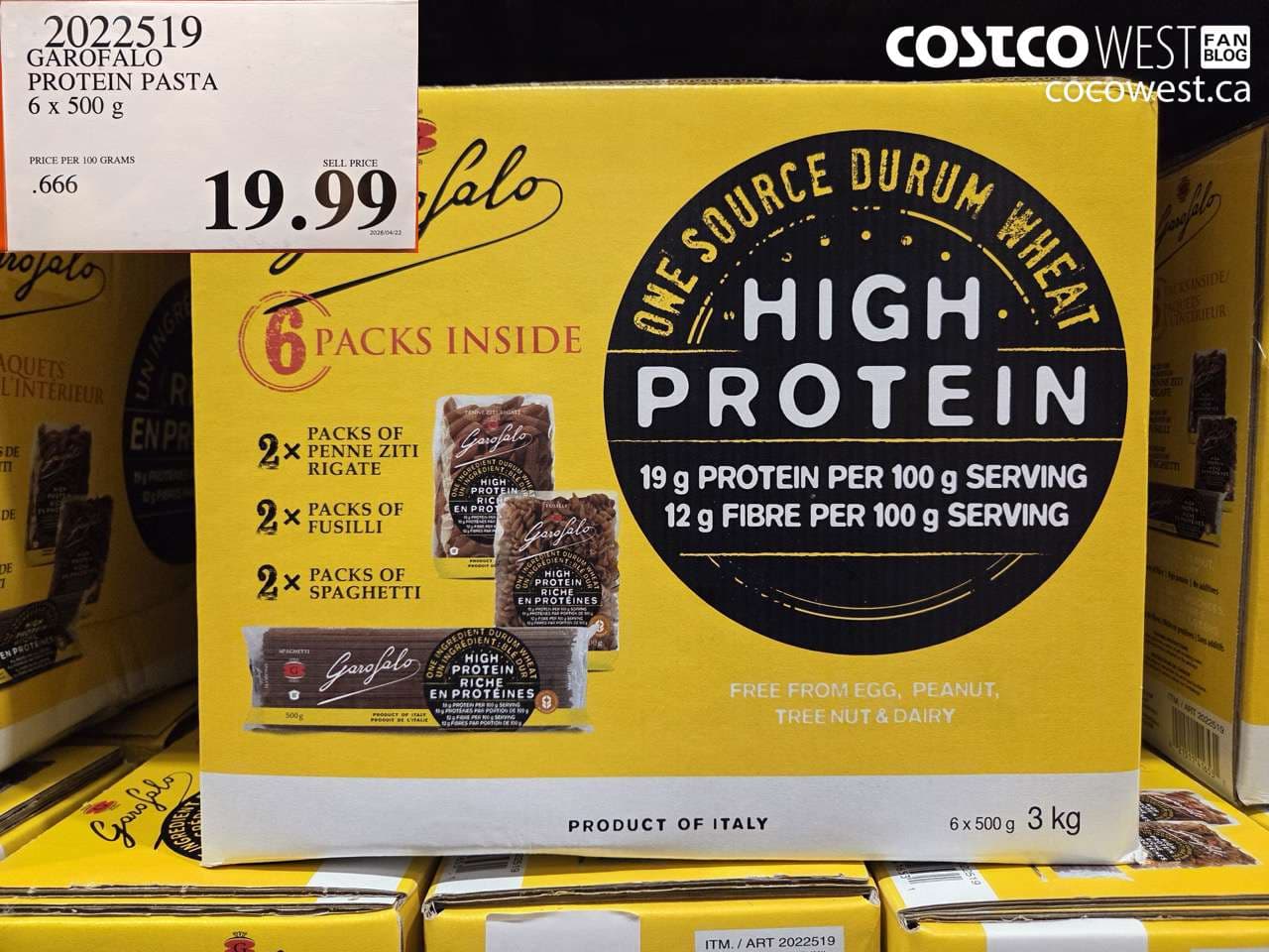 GAROFALO PROTEIN PASTA 6 X 500 G