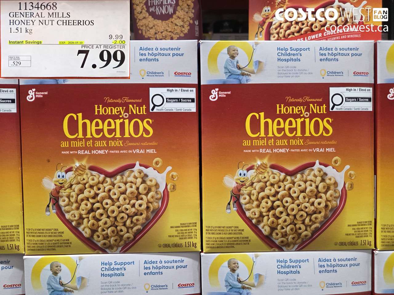 GENERAL MILLS HONEY NUT CHEERIOS 1.51 KG