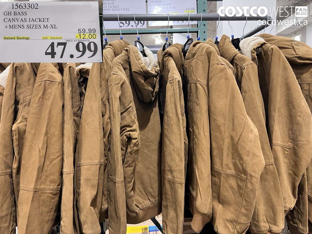 GH BASS CANVAS JACKET +MENS SIZES M-XL