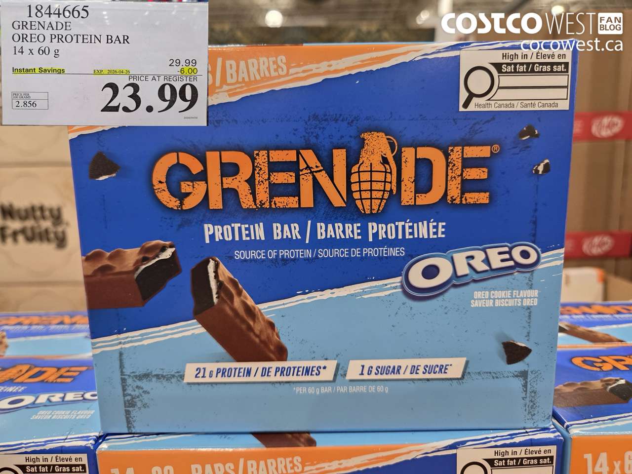 grenade oreo protein bar 14 x 60 g