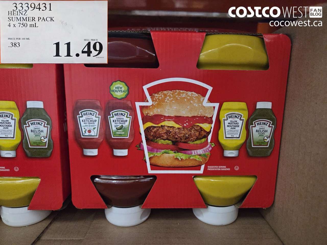 HEINZ SUMMER PACK 4 X 750 ML