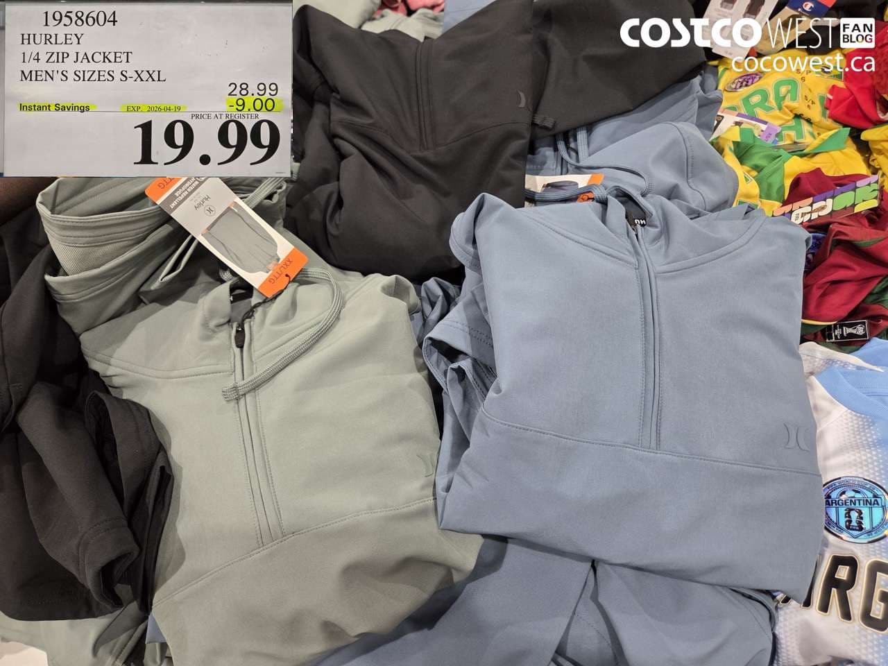 HURLEY 1/4 ZIP JACKET MEN’S SIZES S-XXL