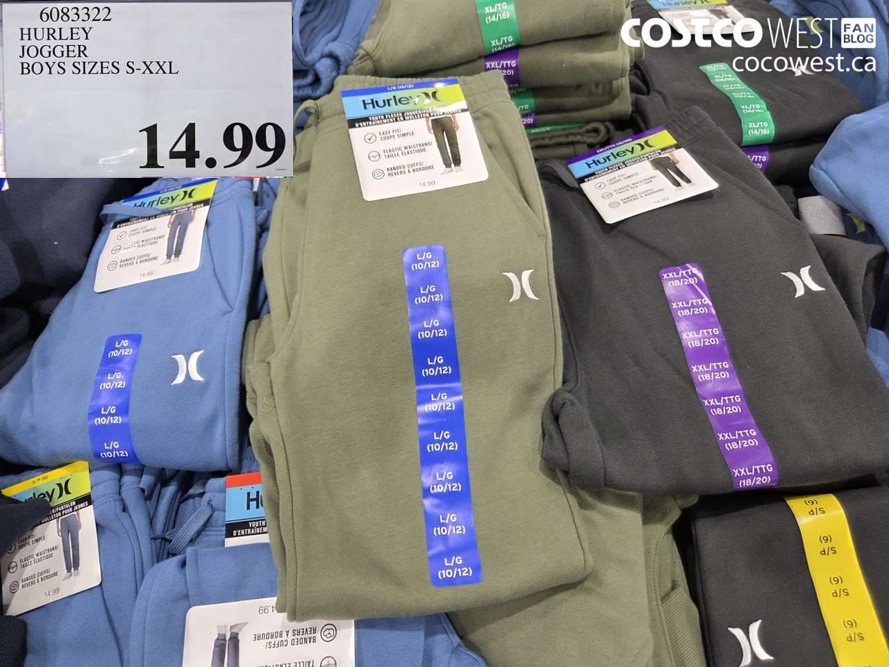 HURLEY JOGGER BOYS SIZES S-XXL