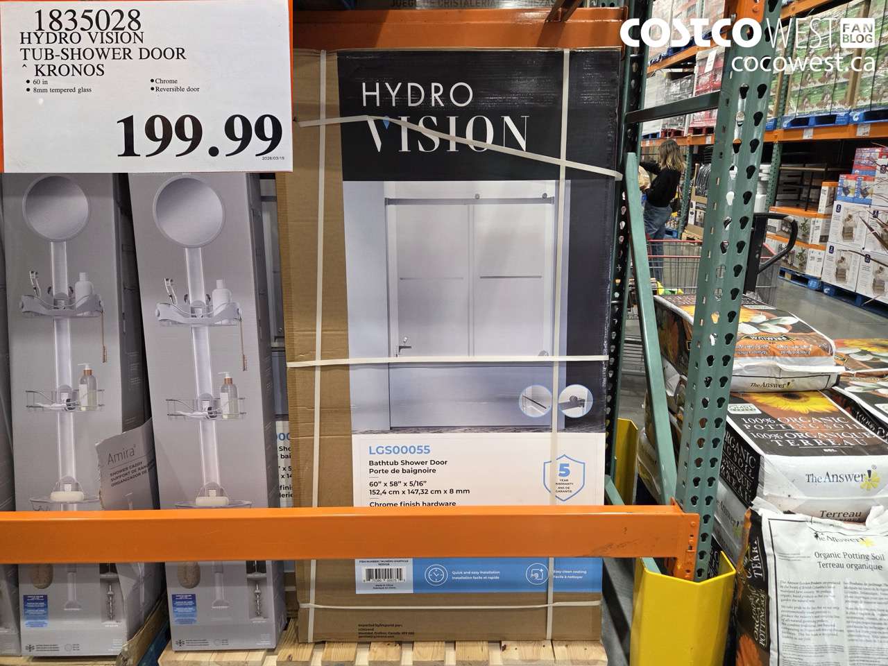hydro vision tubshower door kronos
