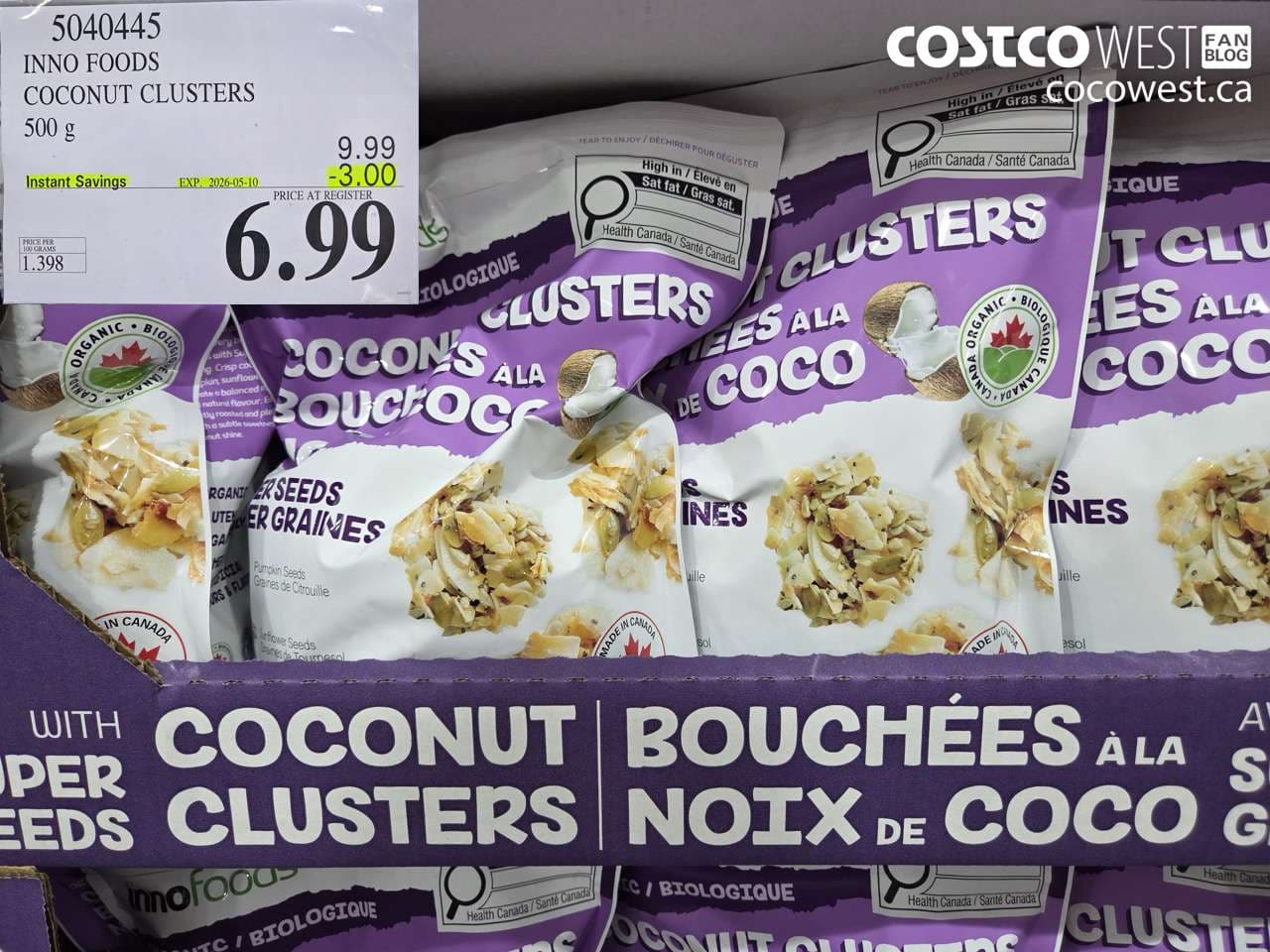 INNO FOODS COCONUT CLUSTERS 500G