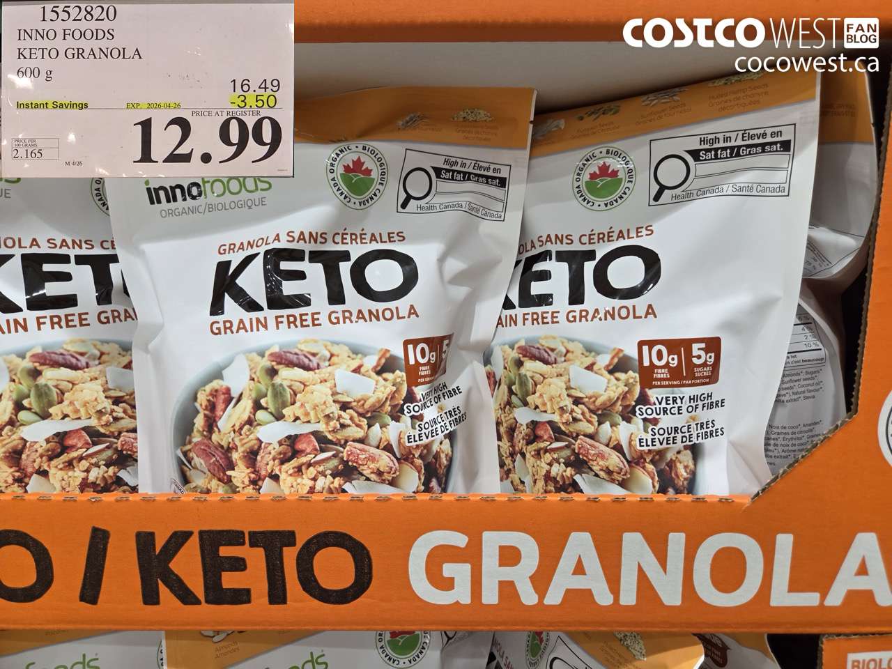 inno foods keto granola 600g