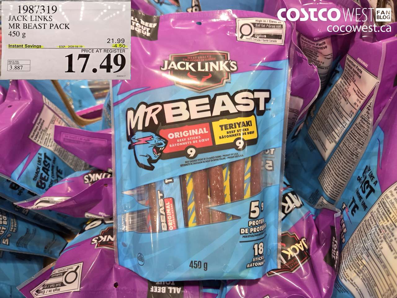 JACK LINKS MR BEAST PACK 450 G