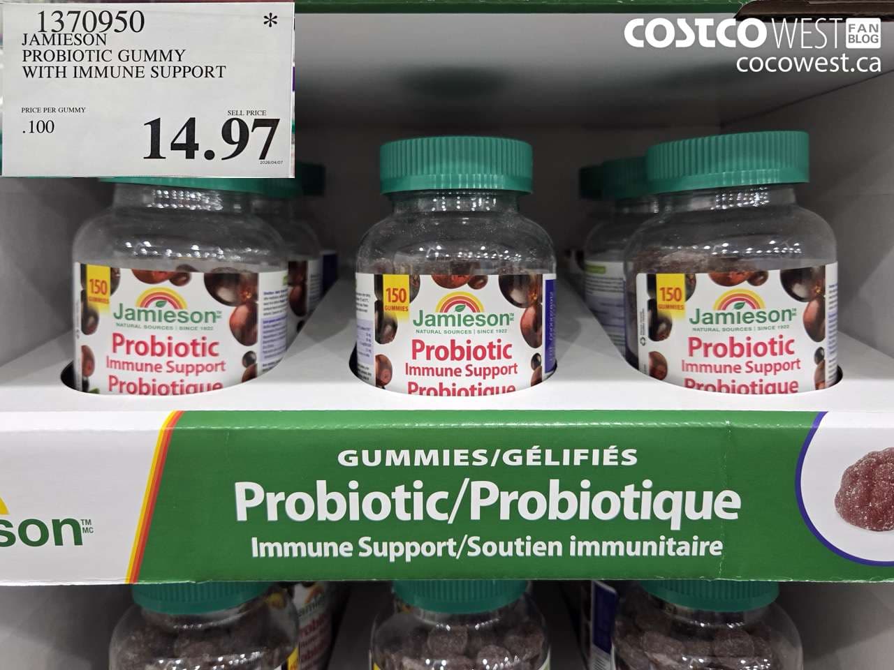 jamieson probiotic gummy with immune support