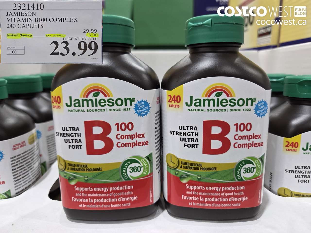 jamieson vitamin b100 complex 240 caplets