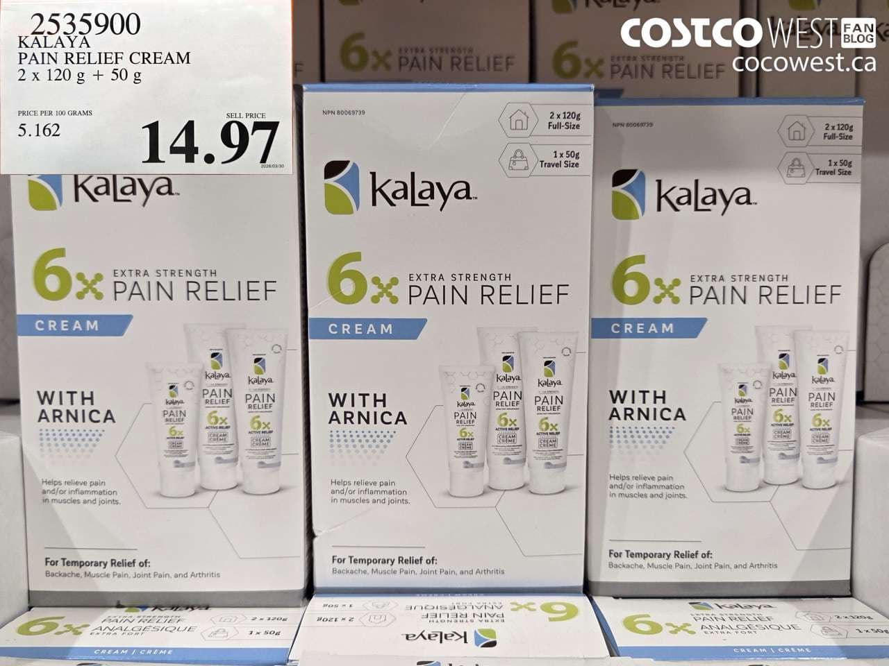kalaya pain relief cream 2 x 120 g  50 g