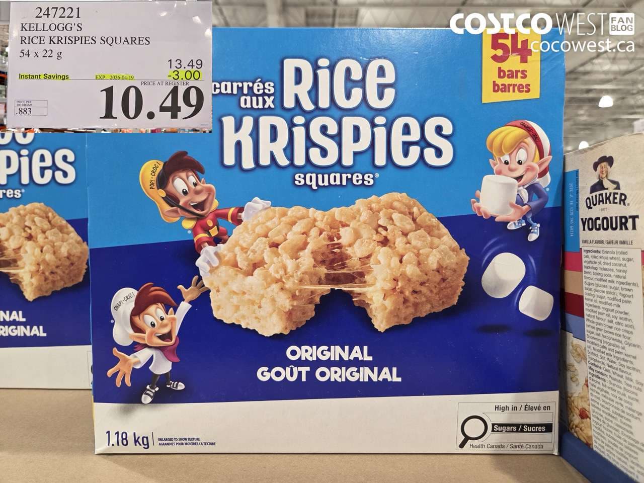 KELLOGG’S RICE KRISPIES SQUARES 54 X 22G