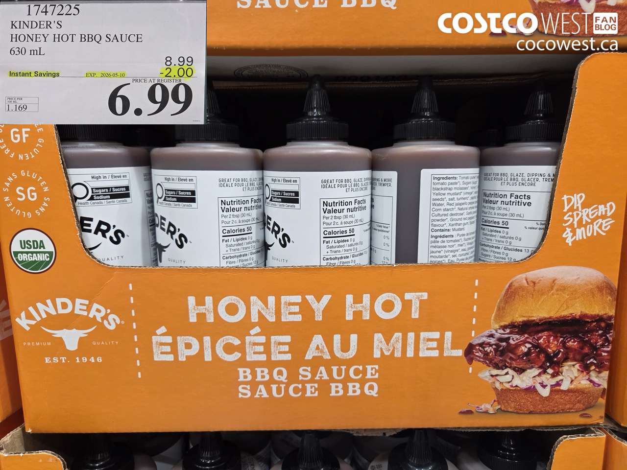 KINDER’S HONEY HOT BBQ SAUCE 630 ML