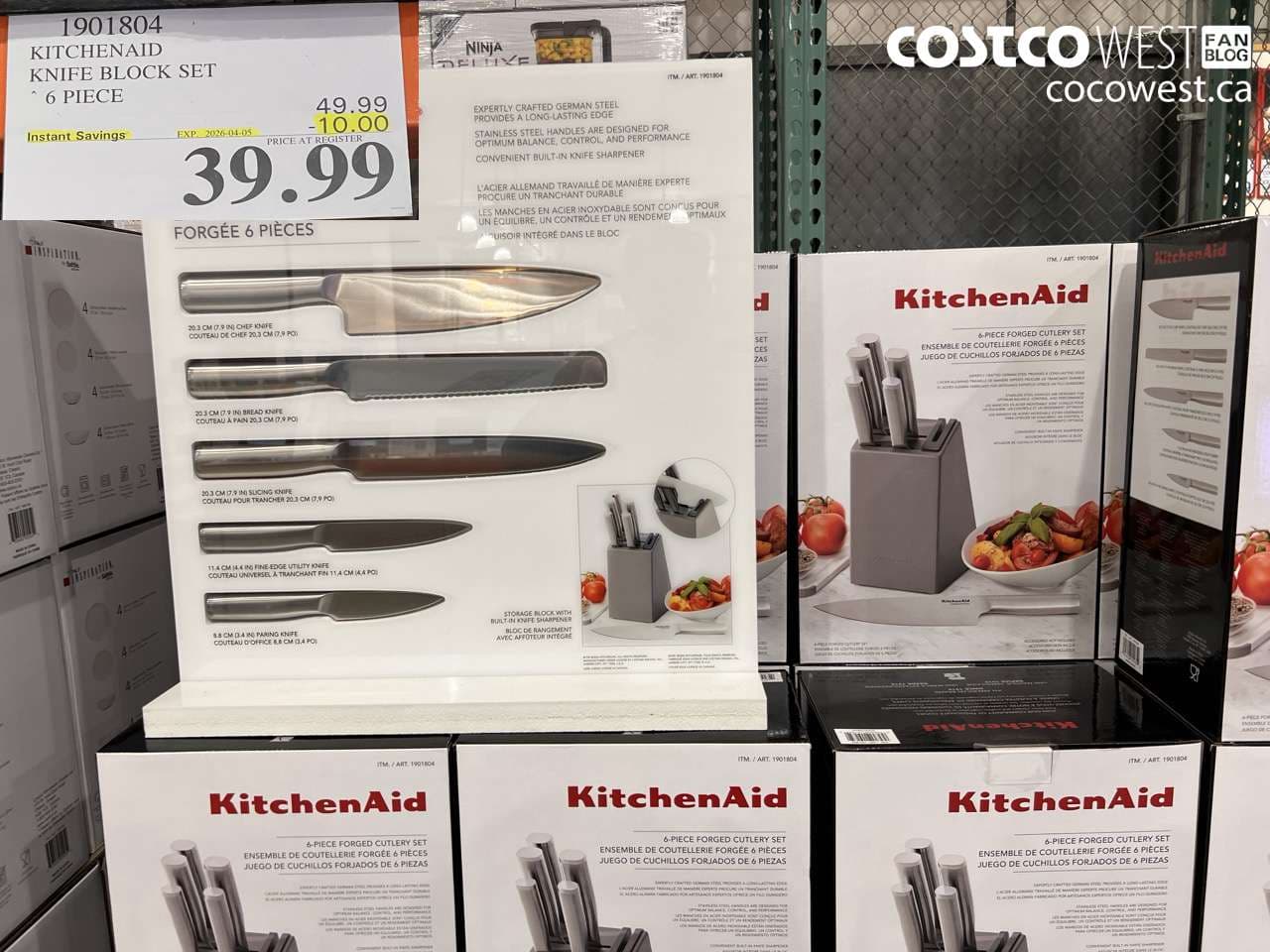 kitchenaid knife block set 6 piece