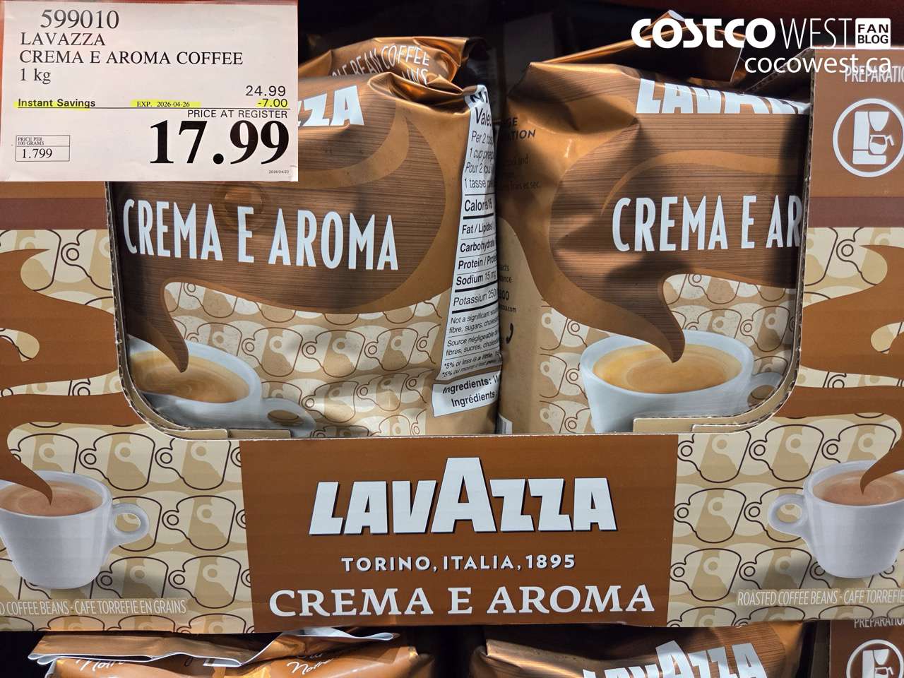 LAVAZZA CREMA E AROMA COFFEE 1 KG