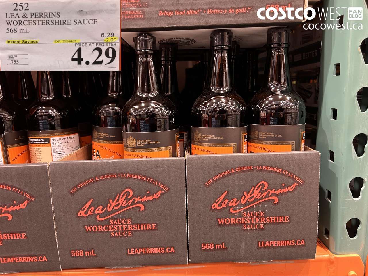 LEA & PERRINS WORCESTERSHIRE SAUCE 568 ML