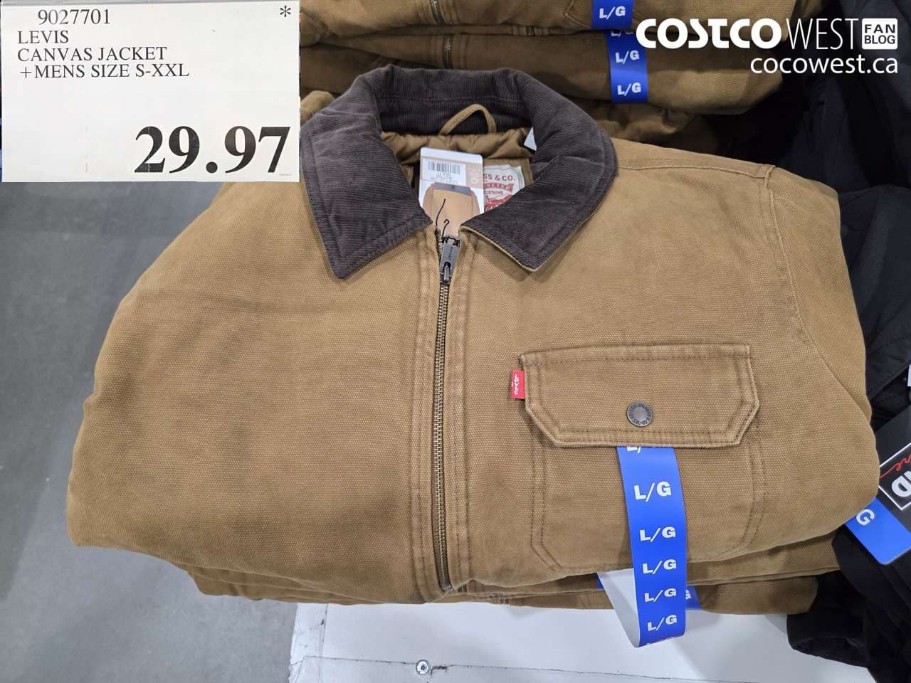 LEVIS CANVAS JACKET + MENS SIZE S-XXL