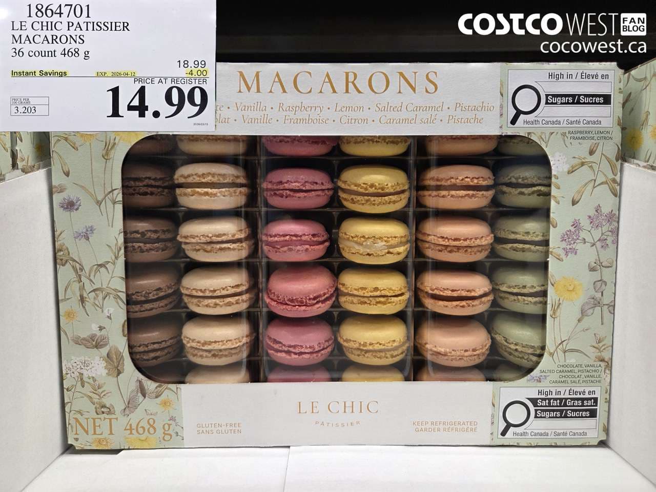 le chic patissier macarons 36 count 468 g