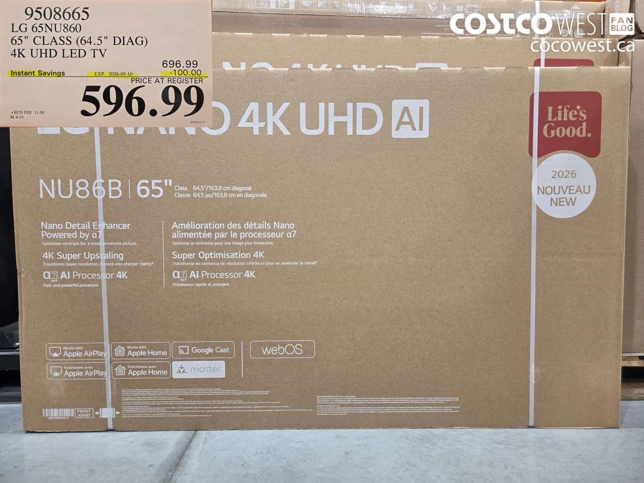 LG 65NU860 65 CLASS (64.5 DIAG) 4K UHD LED TV