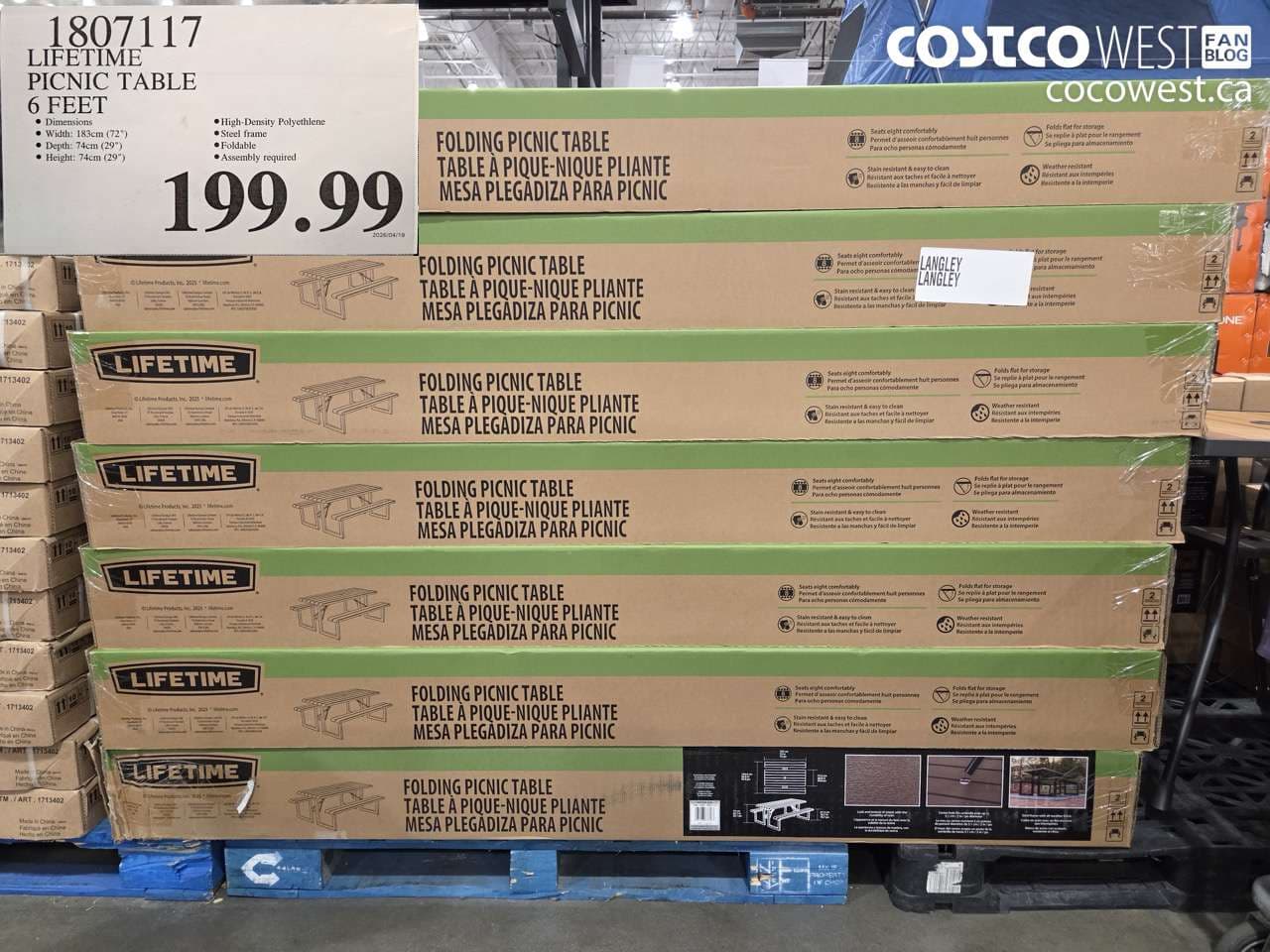 LIFETIME PICNIC TABLE 6 FEET