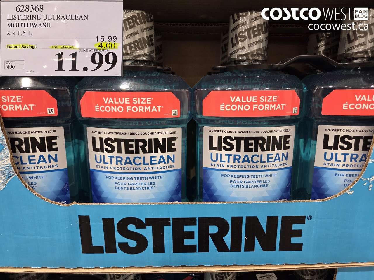 LISTERINE ULTRACLEAN MOUTHWASH 2 X 1.5 L