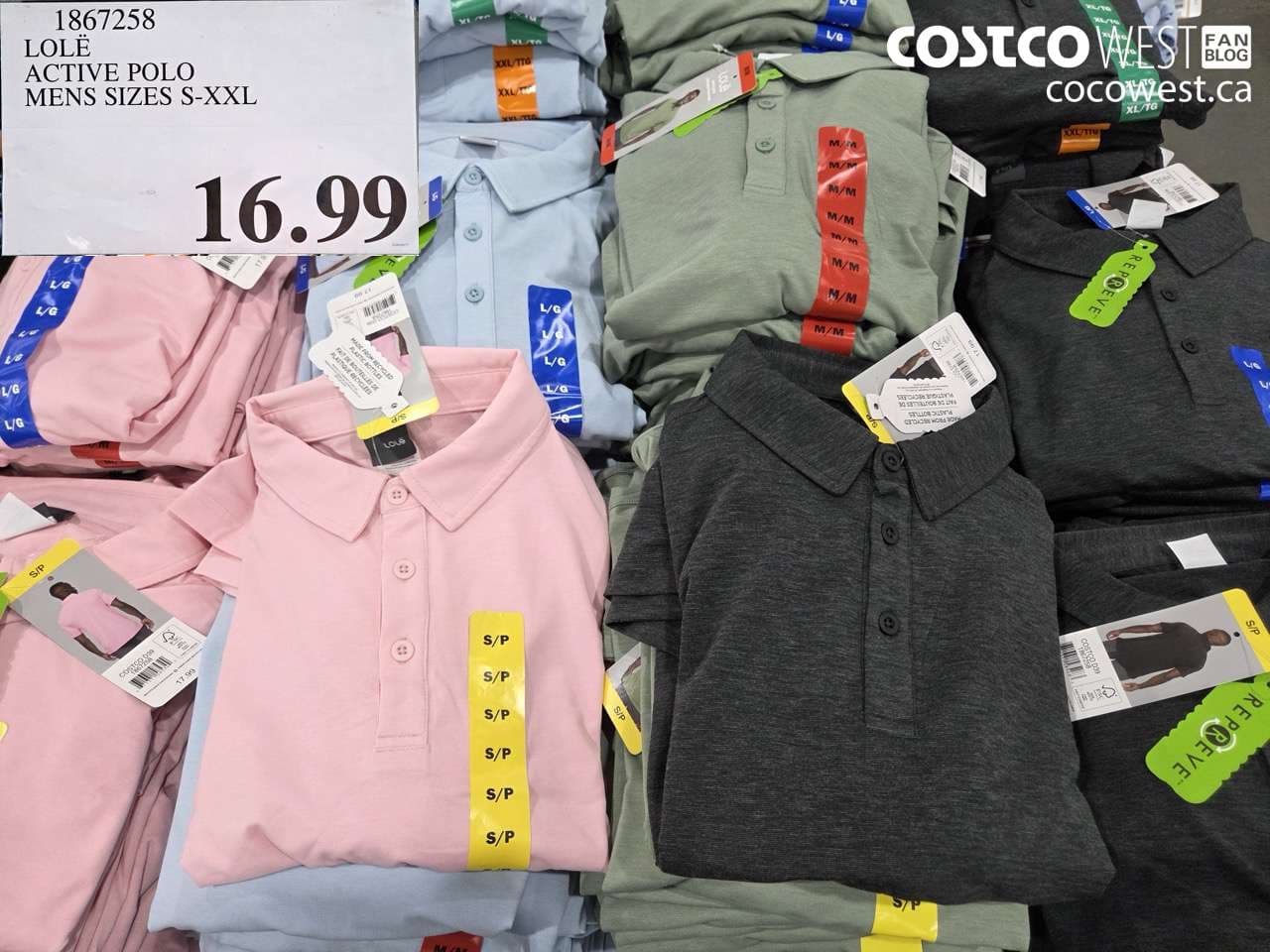 LOLË ACTIVE POLO MENS SIZES S-XXL