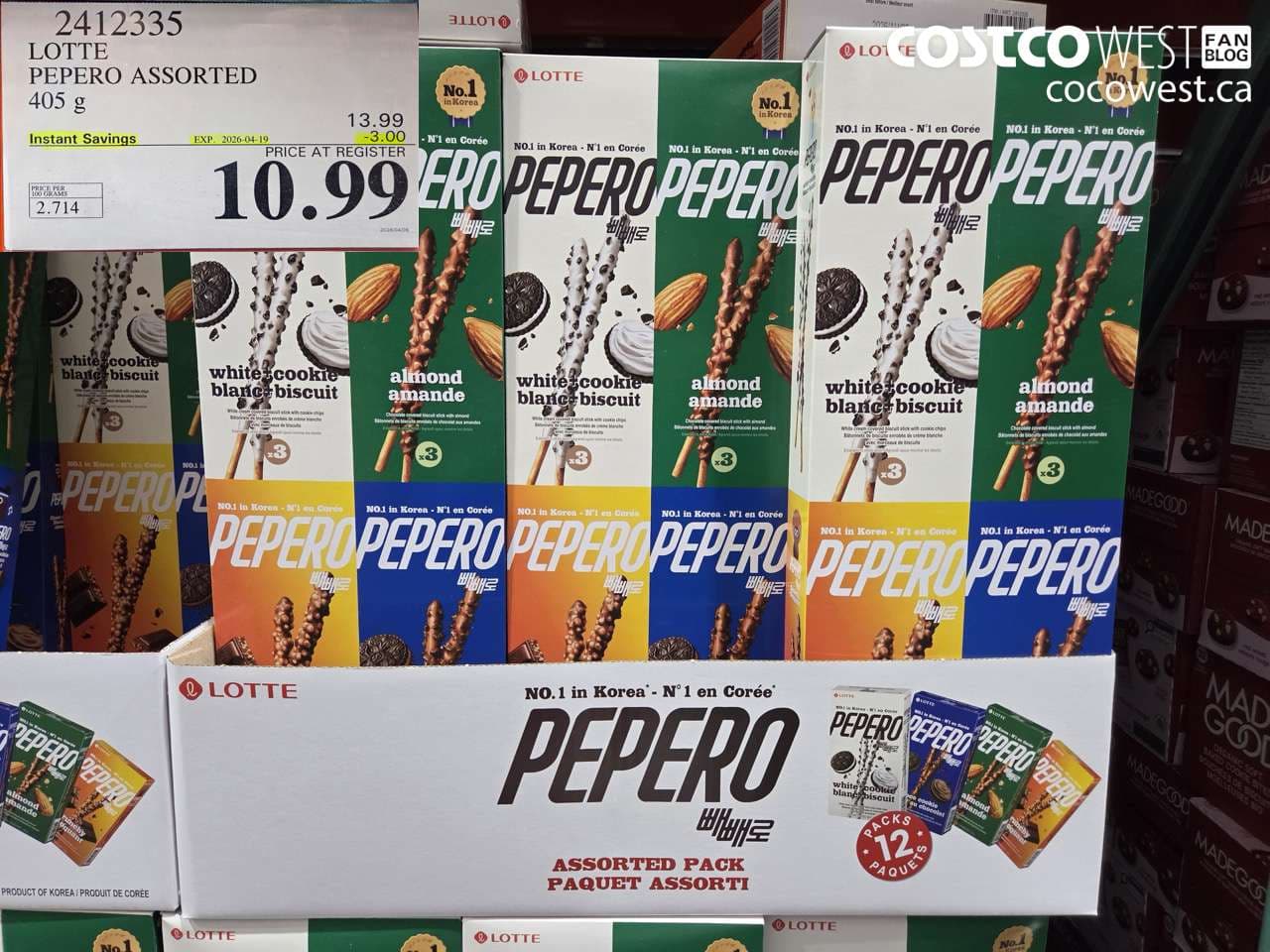 LOTTE PEPERO ASSORTED 405 G