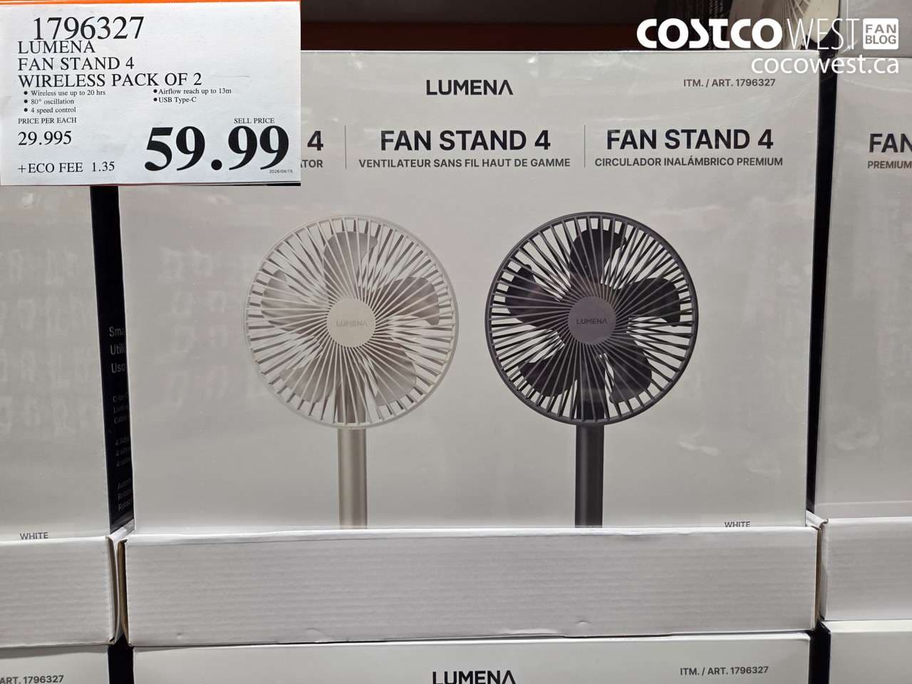 LUMENA FAN STAND 4 WIRELESS PACK OF 2