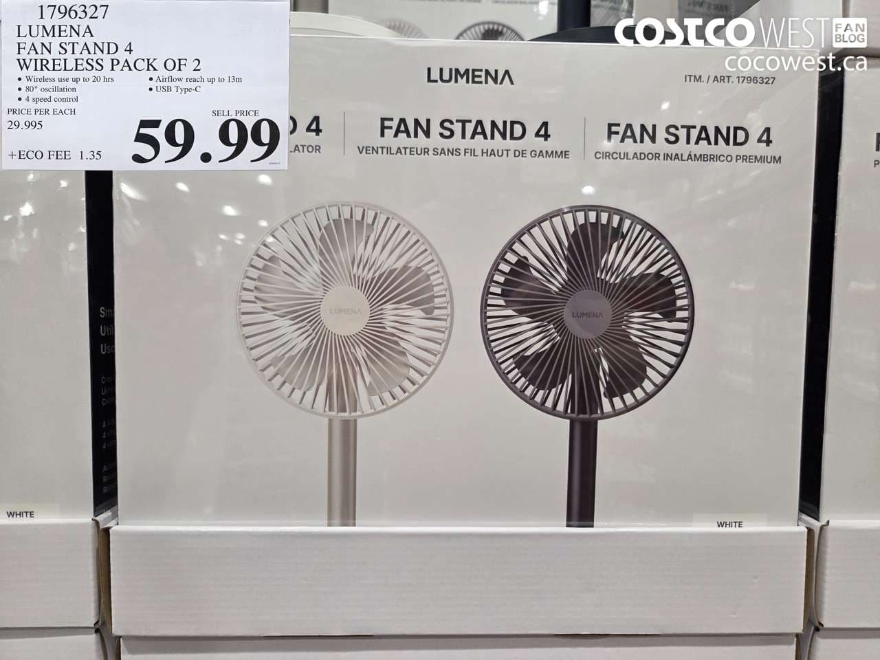 lumena fan stand 4 wireless pack of 2