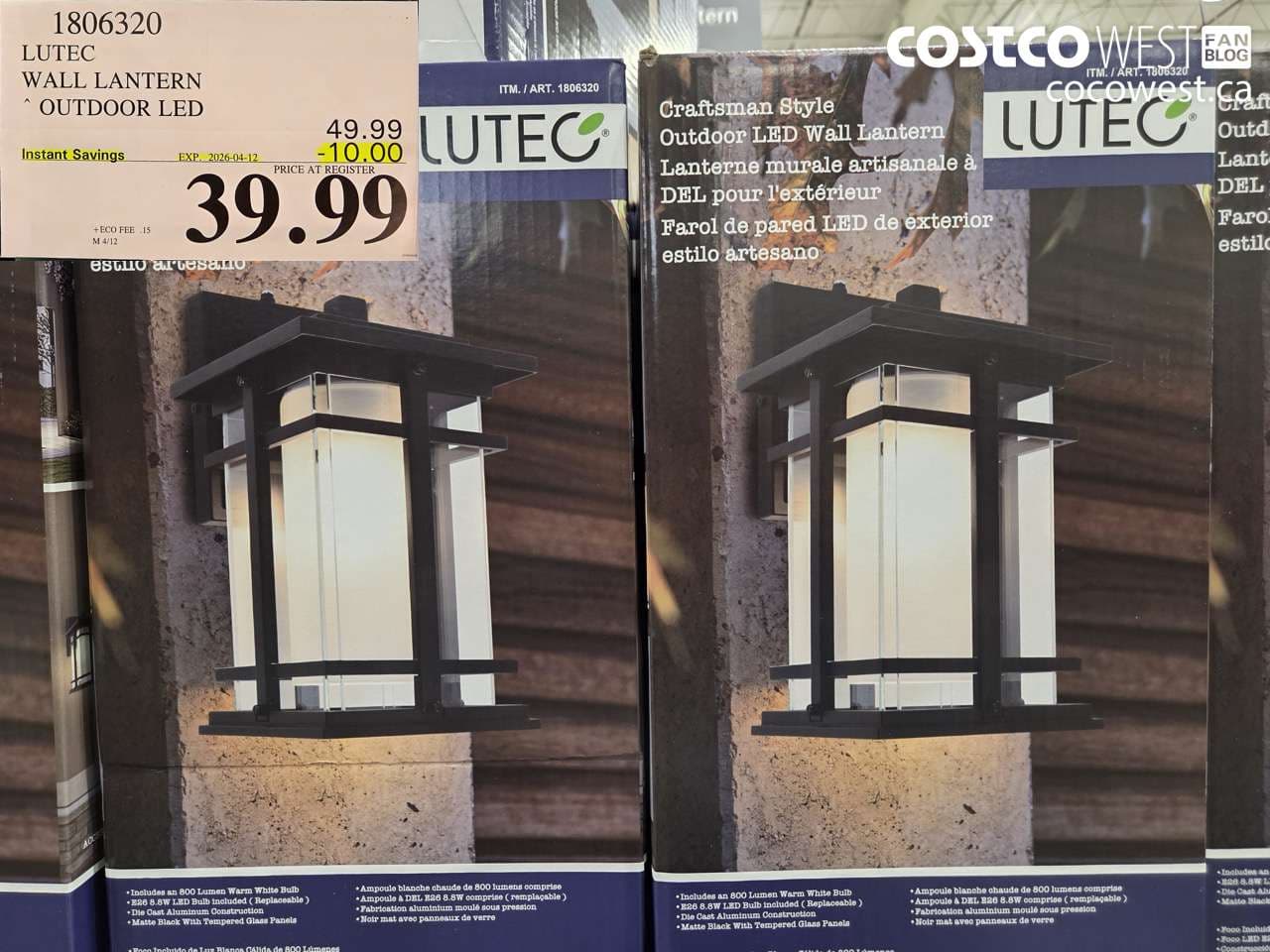 LUTEC WALL LANTERN ^ OUTDOOR LED