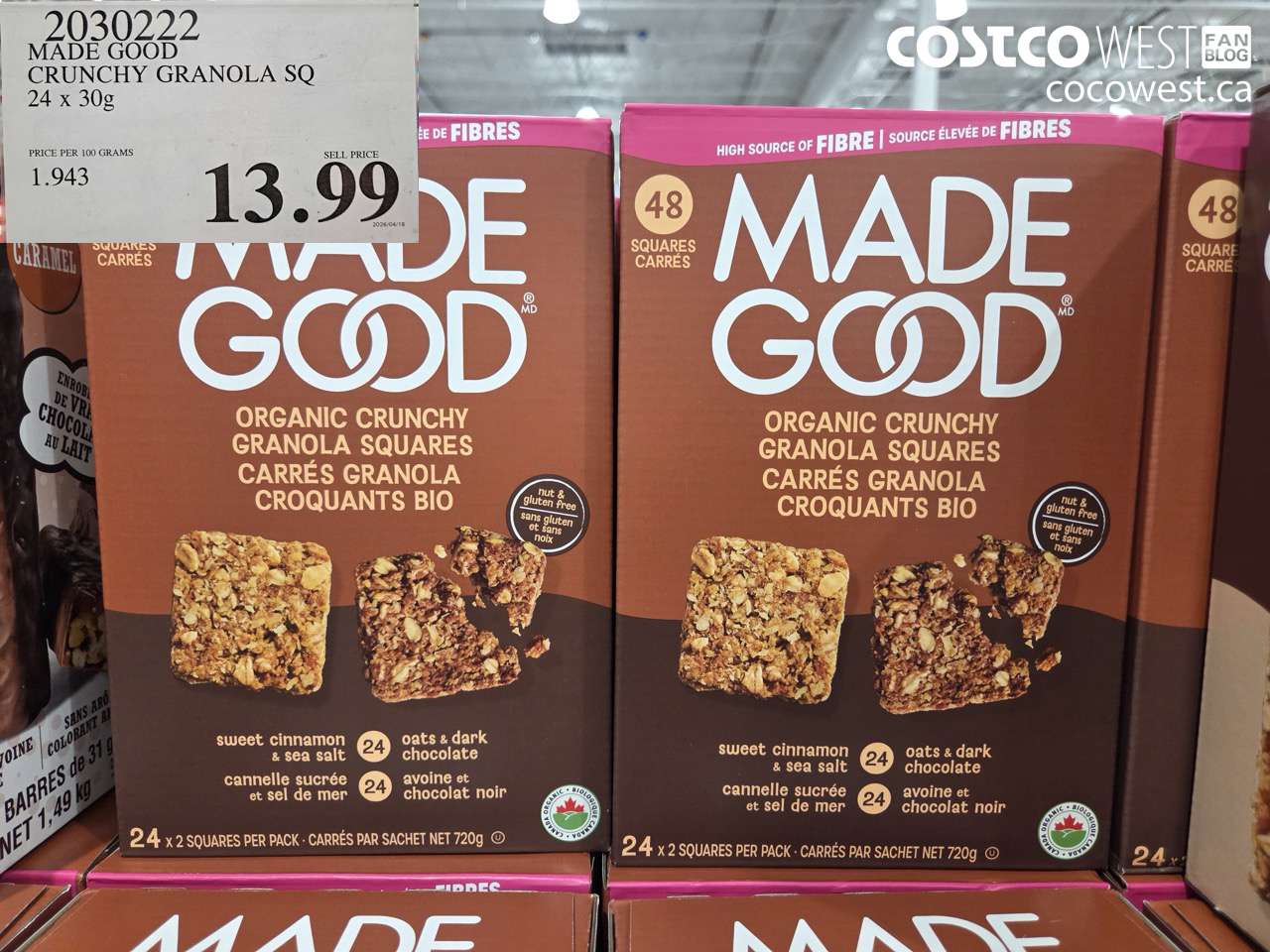made good crunchy granola sq 24 x 30g