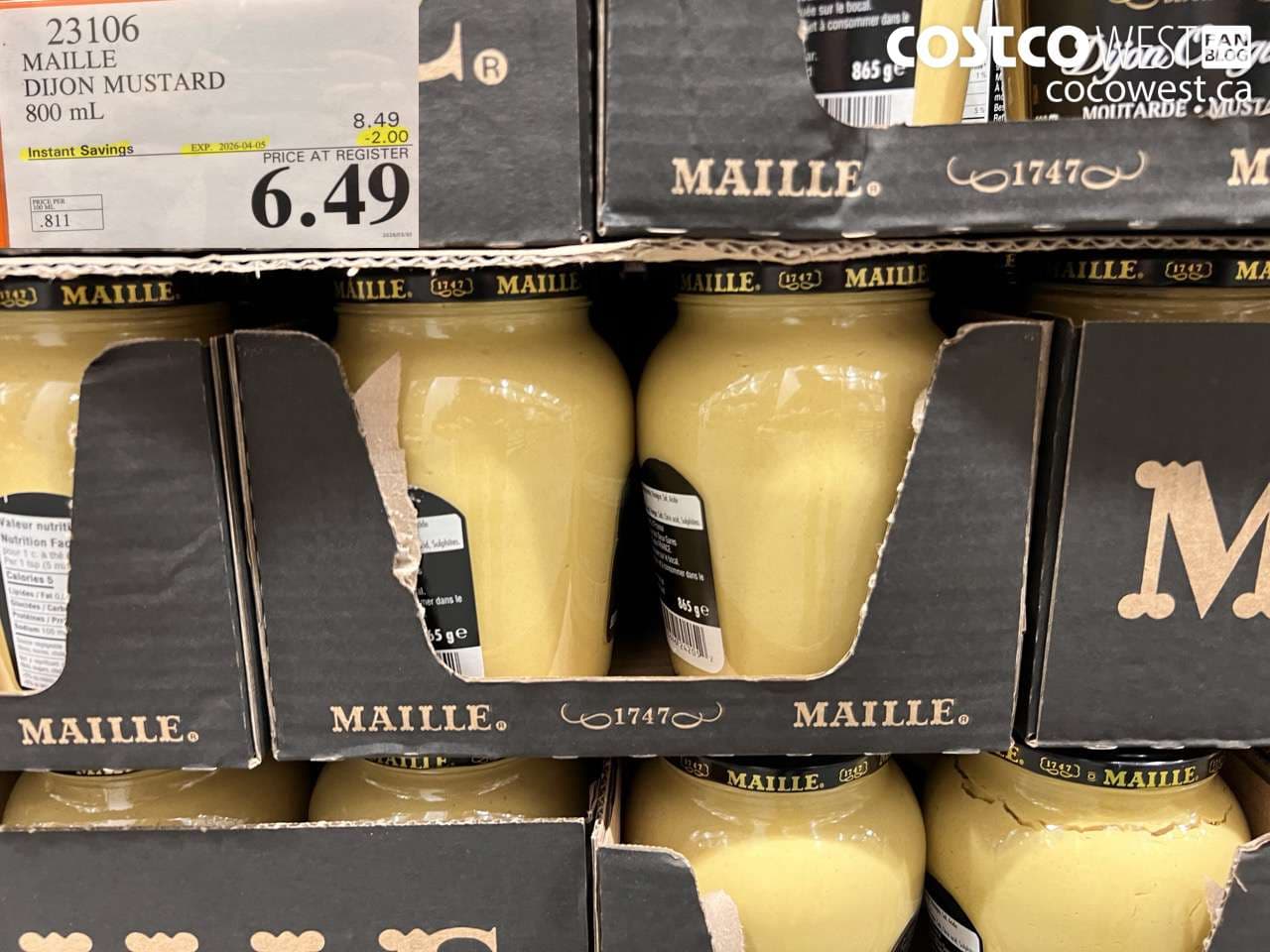 maille dijon mustard 800 ml
