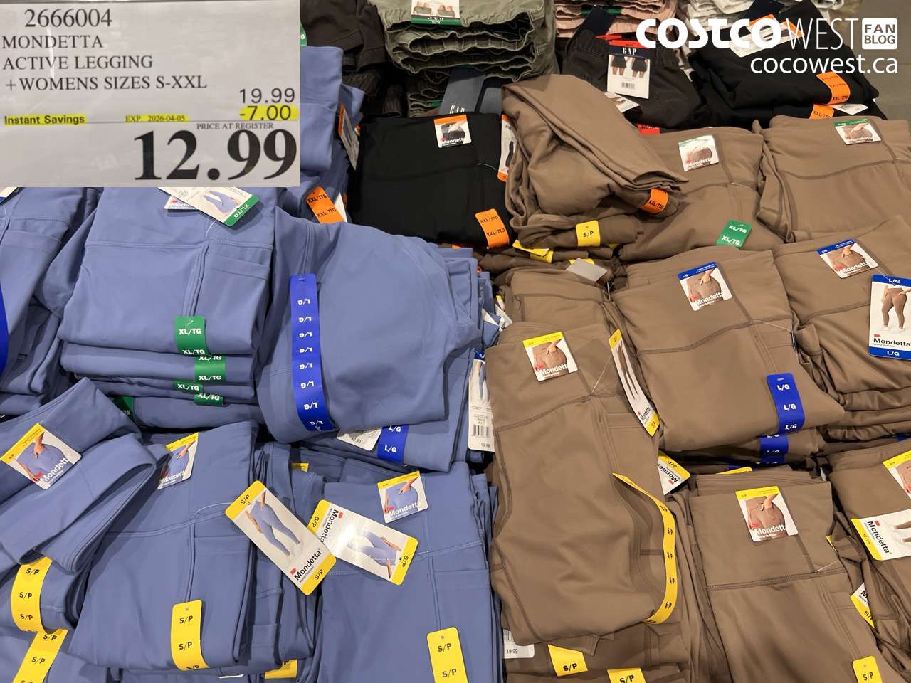 MONDETTA ACTIVE LEGGING + WOMENS SIZES S-XXL