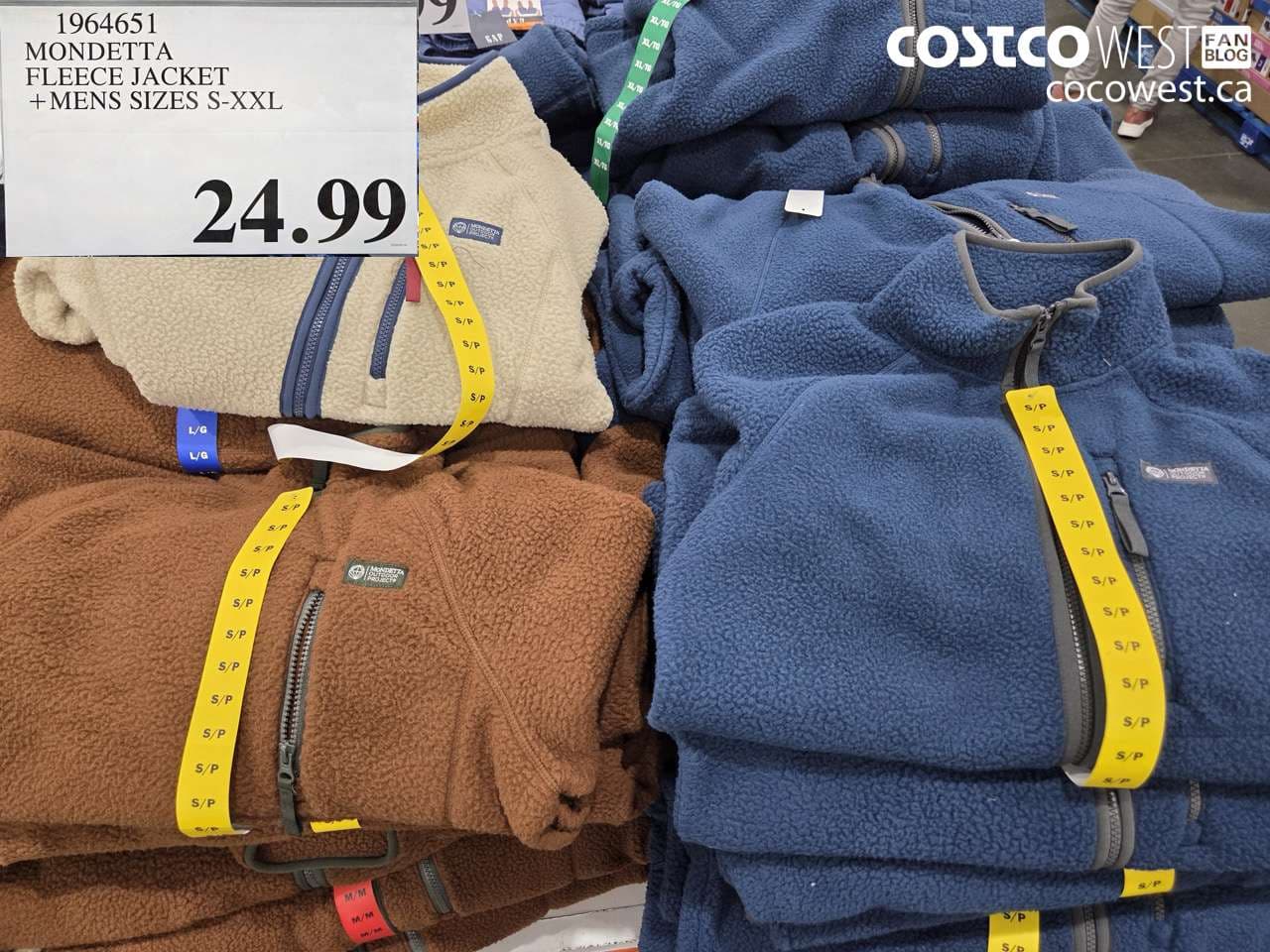 MONDETTA FLEECE JACKET +MENS SIZES S-XXL