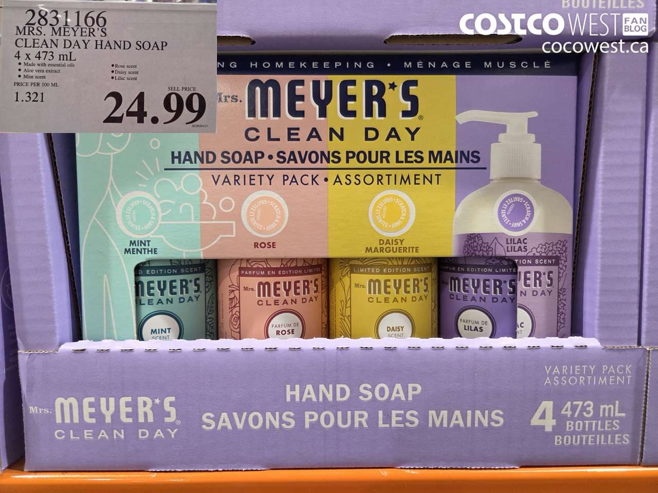 MRS. MEYER’S CLEAN DAY HAND SOAP 4 X 473 ML
