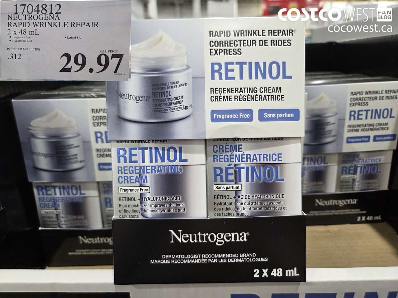 neutrogena rapid wrinkle repair 2 x 48 ml