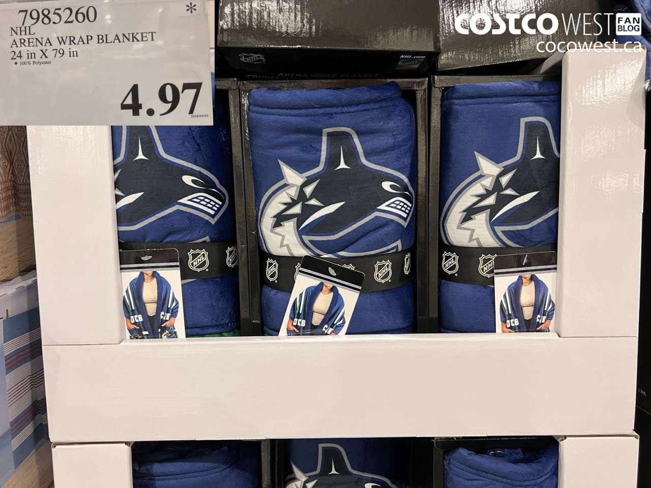 nhl arena wrap blanket 24 in x 79 in