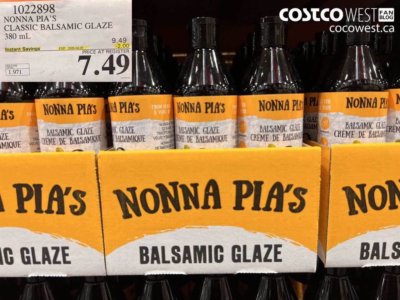 nonna pias classic balsamic glaze 380 ml