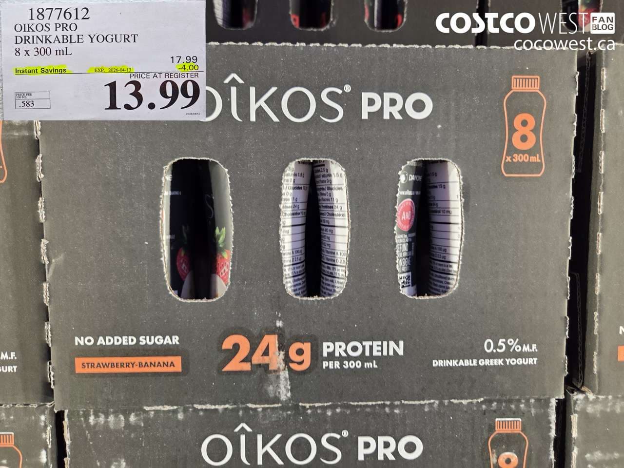 OIKOS PRO DRINKABLE YOGURT 8 X 300 ML