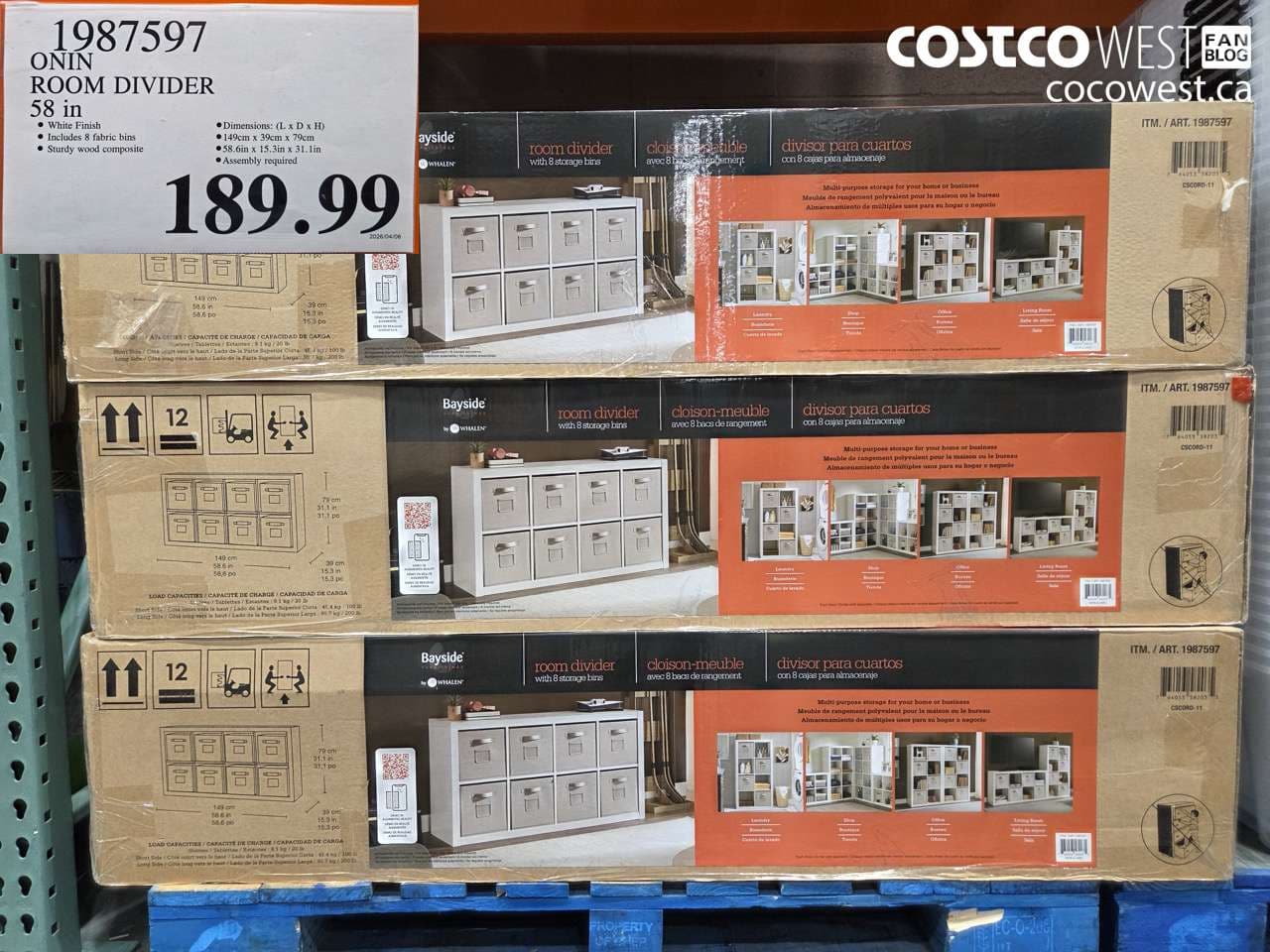 onin room divider 58 in