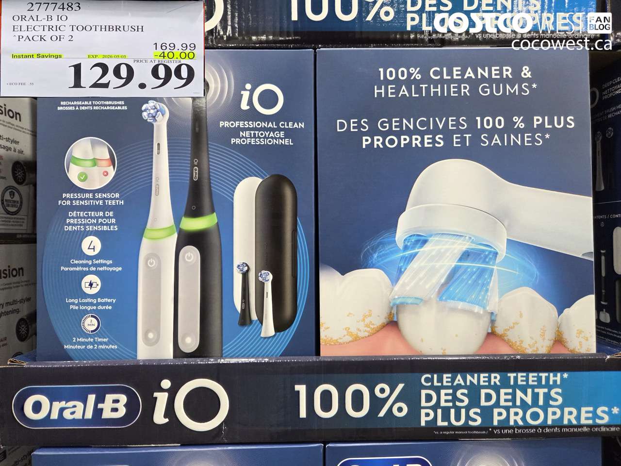 ORAL-B IO ELECTRIC TOOTHBRUSH PACK OF 2