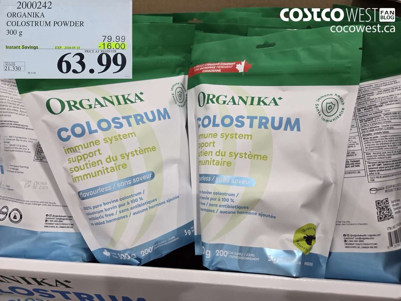 ORGANIKA COLOSTRUM POWDER 300 G