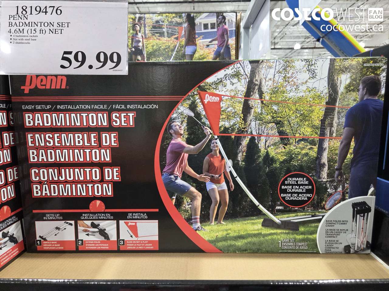 PENN BADMINTON SET 4.6M (15 FT) NET