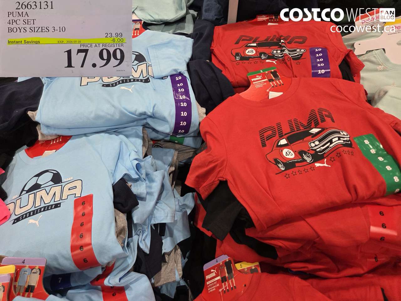 PUMA 4PC SET BOYS SIZES 3-10