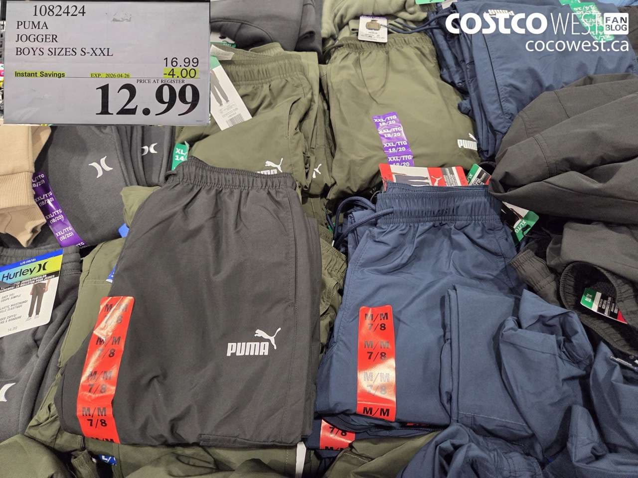 puma jogger boys sizes sxxl