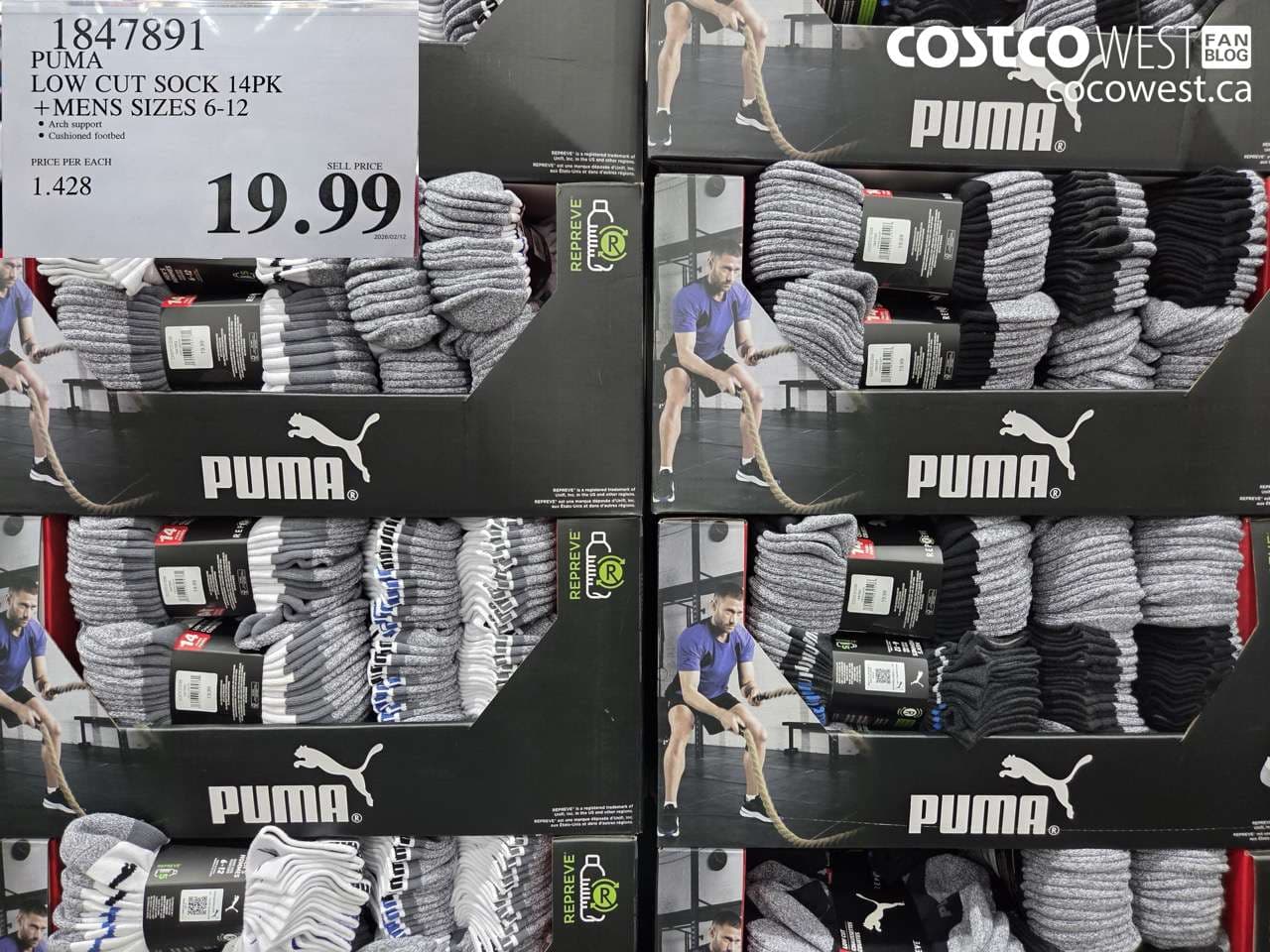 puma low cut sock 14pk mens sizes 612