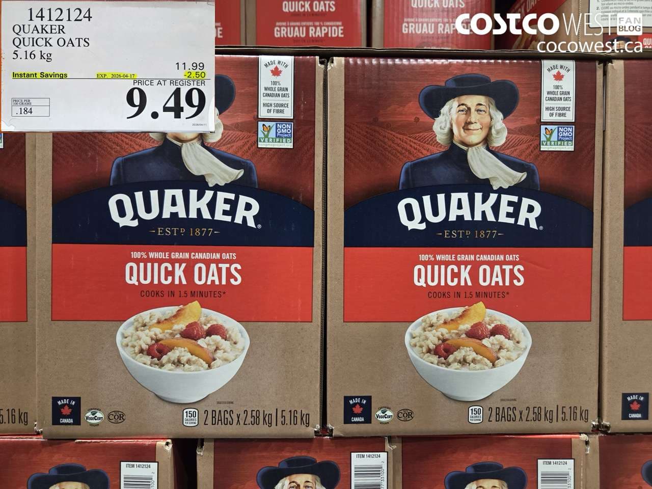 QUAKER QUICK OATS 5.16 KG